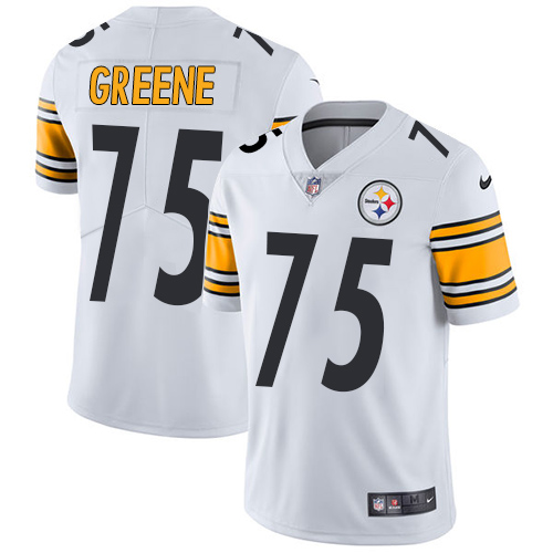 Nike Steelers #75 Joe Greene White Men's Stitched NFL Vapor Untouchable Limited Jersey - Click Image to Close